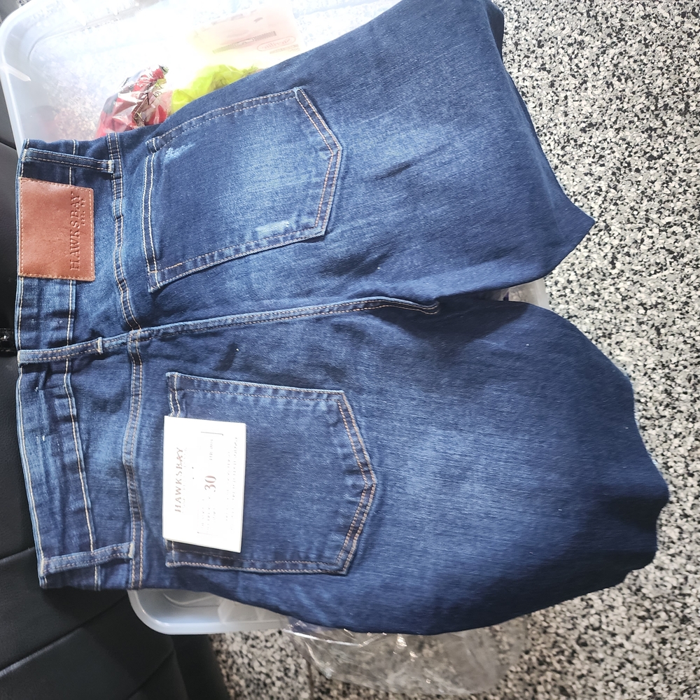 Dark Wash Denim Shorts - Blue